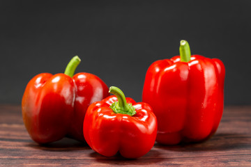 Red bell pepper (Capsicum annuum) harvested in Japan