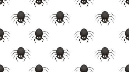 black spider seamless cartoon on white background , illustration concept