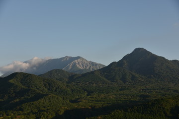 Obraz na płótnie Canvas 日本の岡山県の蒜山高原の美しい景色