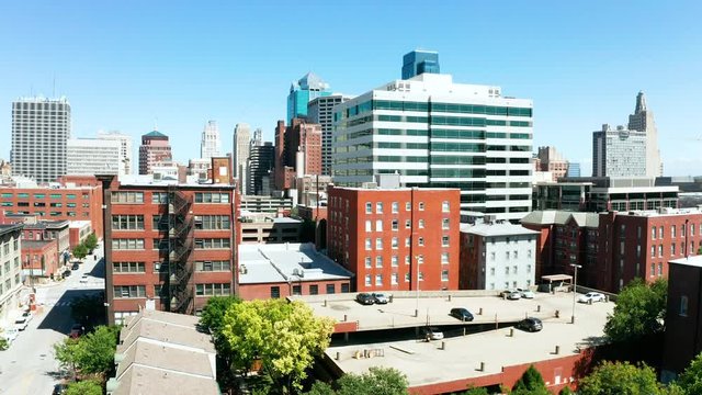 Over Downtown Skyline Kansas City Missouri 