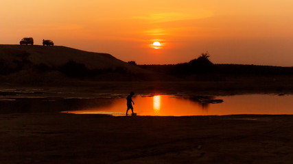 Fototapeta premium Sunset On The Lake