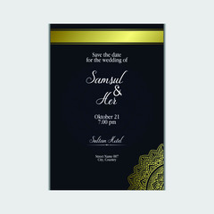Mandala template with elegant, classic elements. Great for invitation, flyer, menu, brochure, background Premium Vector