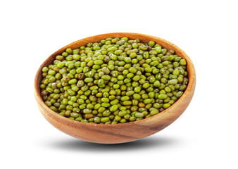 Mung beans isolated on white background