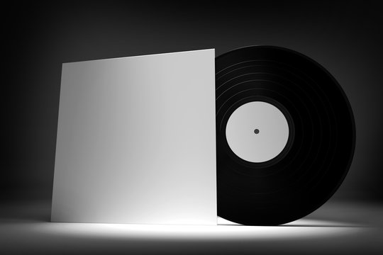 Vinyl Record Mockup - 3d rendering