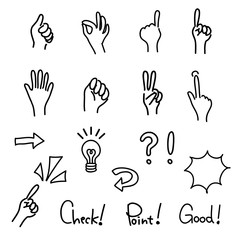 Fototapeta premium 手のアイコン hand icon