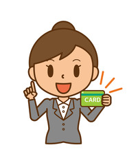 キャリアウーマン　クレジットカード　キャッシュカード