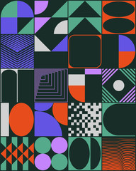 Brutalism Design Abstract Vector Pattern