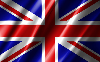3D rendering of the waving flag England