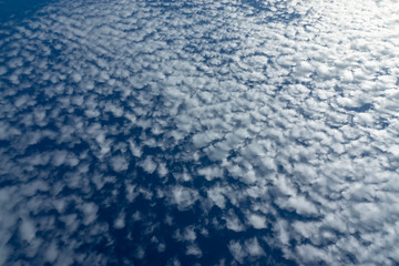 White cloud on the Blue sky background.
