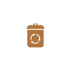 trash icon logo template vector illustration