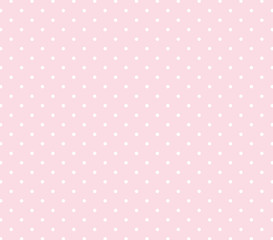 Pink polka dot pattern. Pink polka wrapping texture. 