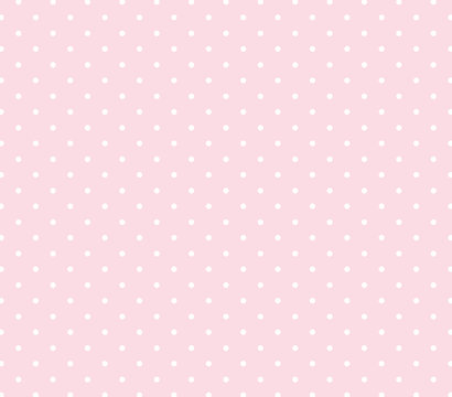 Pink polka dot pattern. Pink polka wrapping texture. 