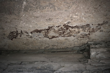 Natural pattern of limestone cliffs in Thailand