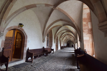 Medieval cloister with Gothic vault
