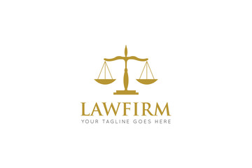 Law firm logo, icon, symbol vector illustration design template