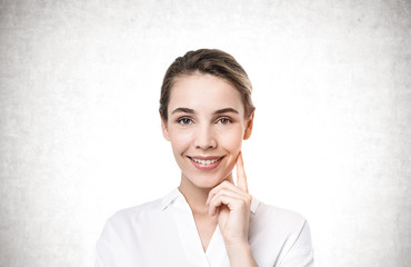 Smiling young business woman portrait