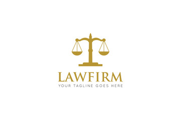 Law firm logo, icon, symbol vector illustration design template