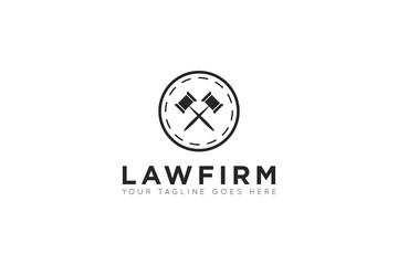 Law firm logo, icon, symbol vector illustration design template