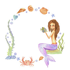 Mermaid watercolor set