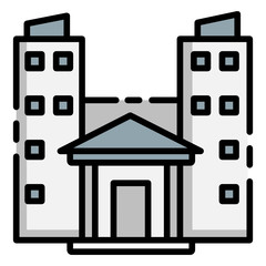 vector illustration of modern building