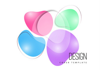 Bright, dynamic, smooth shapes. Colorful geometric background pattern. Template for corporate design, flyer or presentation. Vector