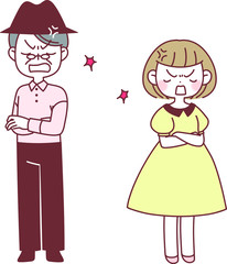 ケンカをする年の差カップル