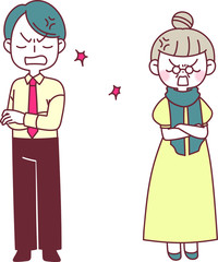 ケンカをする年の差カップル