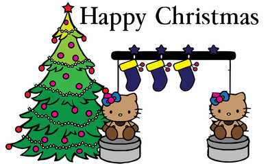 christmas tree with gifts and toys