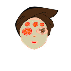 Women mask to keep their face clean without acne.