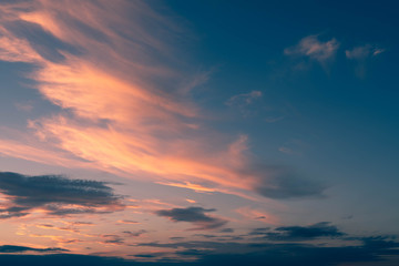 colorful clouds in the sunset