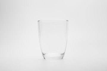 Empty glass with isolated white background.