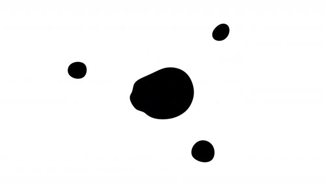 Liquid 2d animated disintegrating drops