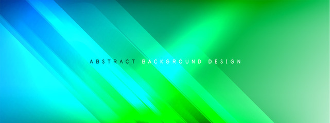 Motion concept neon shiny lines on liquid color gradients abstract backgrounds. Dynamic shadows and lights templates for text