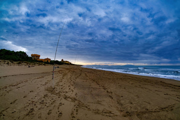 Marina di Donoratico beach in a winter day Tuscany Italy