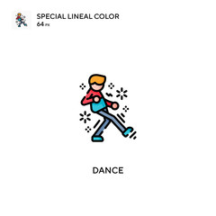 Fototapeta na wymiar Dance Special lineal color vector icon. Dance icons for your business project