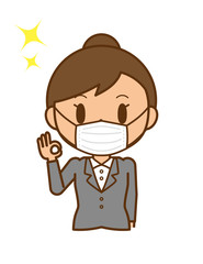 キャリアウーマン　マスク