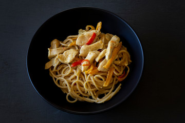 Honey Mustard Chicken Pasta with Peppers