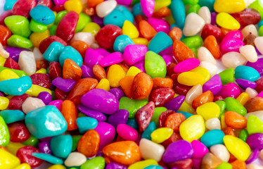 Fototapeta na wymiar Tiny colorful stones