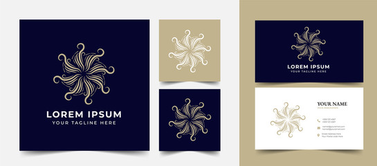 Vintage Royal luxury logo design with visiting card stationery design vector premium