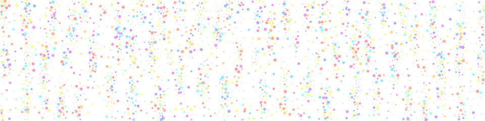 Festive sublime confetti. Celebration stars. Color