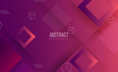 Modern professional pink purple vector Abstract Technology business background with lines and geometric shapes