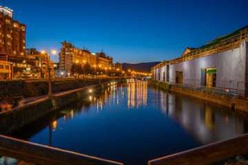 Fototapeta na wymiar 小樽運河の夜景