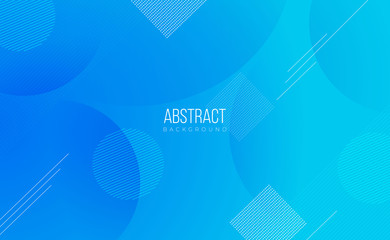 Modern professional blue vector Abstract Technology business background with lines and geometric shapes - obrazy, fototapety, plakaty
