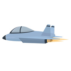 Fighter jet. Military aviation, vector illustration