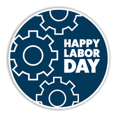 Labor Day in the United States. Holiday concept. Template for background, banner, card, poster with text inscription. Vector EPS10 illustration.