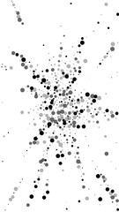 Scattered dense balck dots. Dark points dispersion
