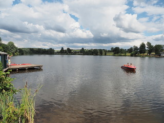 Fototapeta premium Lokalny teren rekreacyjny Kell am See - zbiornik wodny Keller