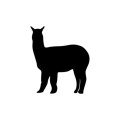 alpaca animal silhouette vector design