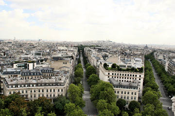 Fototapeta na wymiar An aerial view of Paris