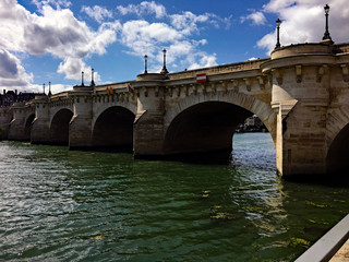 Naklejka premium bridge over the river